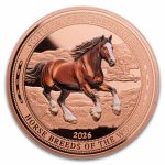 2026 Liberia 5 oz Copper Clydesdale Horse (COA)
