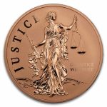 2026 Liberia 5 oz Copper Lady Justice (with COA)