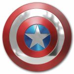 2026 Niue 1 Kilo Silver $50 Marvel Captain America's Shield 25/25