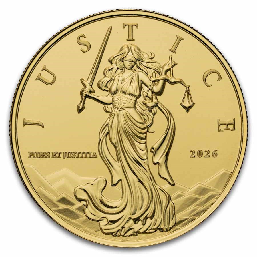 2026 Niue 1 oz Gold Coin - Lady Justice BU