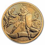 2026 Niue 1 oz Silver Camelot: Sir Perceval Gilded BU