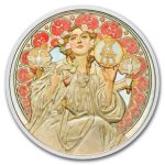 2026 Niue 1 oz Silver Proof Colorized Alphonse Mucha