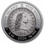 2026 Niue 2 oz Silver 1794 Flowing Hair Silver Dollar