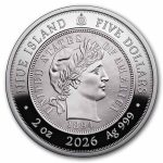 2026 Niue 2 oz Silver Greatest U.S. Coins: 1894-S Barber Dime