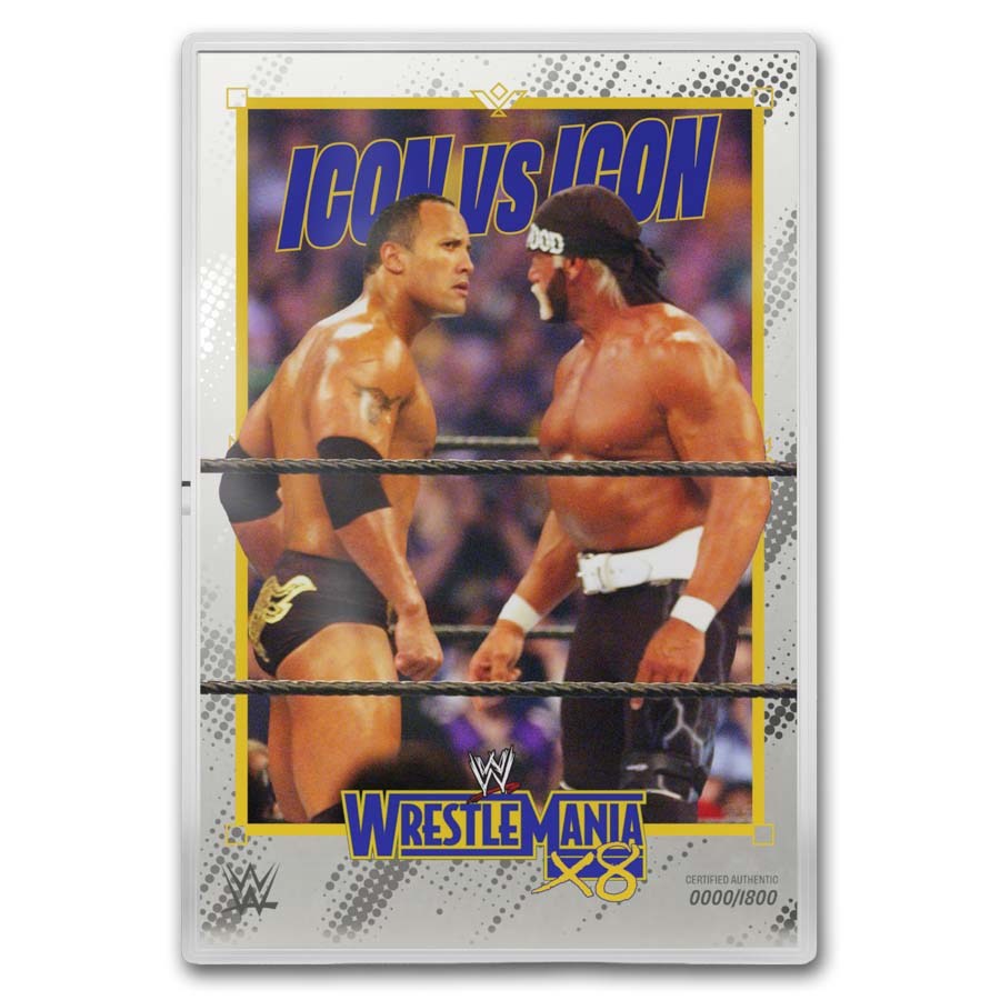 2026 Niue 5g WWE: WrestleMania X8 - Rock vs Hulk Foil