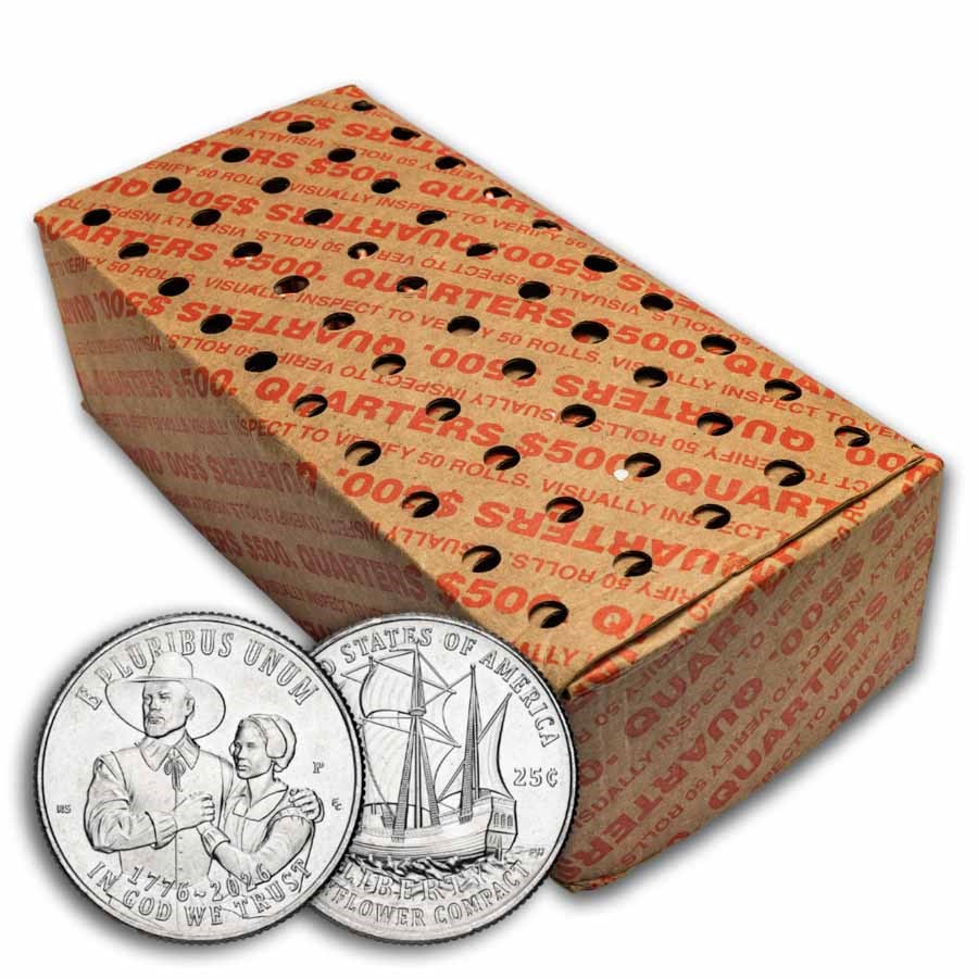 2026-P Mayflower Compact Semiquincentennial Qtr 50-Ct Box BU