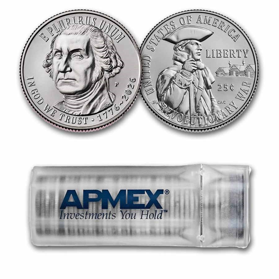 2026-P Revolutionary War Semiquincentennial Qtr 40-Coin Roll BU
