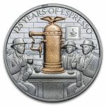 2026 Pitcairn Islands 2 oz Silver 125 Years of Espresso Proof