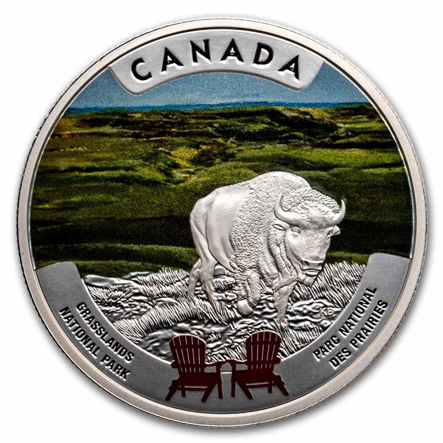 2026 RCM 1 oz Ag $20 Canada's Parks Grasslands National Parks