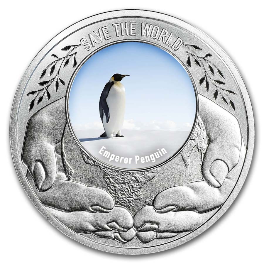 2026 Republic of Cameroon Silver Save the World: Emperor Penguin