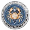 2026 Republic of Ghana 1 oz Silver Zodiac Aquarelle: Cancer