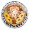 2026 Republic of Ghana 1 oz Silver Zodiac Aquarelle: Leo