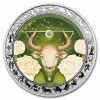 2026 Republic of Ghana 1 oz Silver Zodiac Aquarelle: Taurus