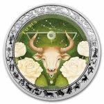 2026 Republic of Ghana 1 oz Silver Zodiac Aquarelle: Taurus