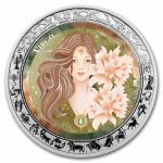 2026 Republic of Ghana 1 oz Silver Zodiac Aquarelle: Virgo