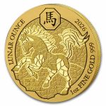 2026 Rwanda 1 oz Gold Lunar Year of the Horse BU