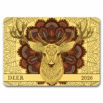 2026 Samoa 1/200 oz Gold Spirit Animals Collection: Deer