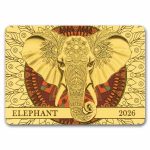 2026 Samoa 1/200 oz Gold Spirit Animals Collection: Elephant