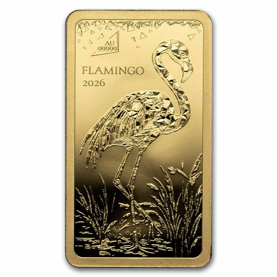 2026 Solomon Islands 1/100 oz Gold: Flamingo (Blister Pack)