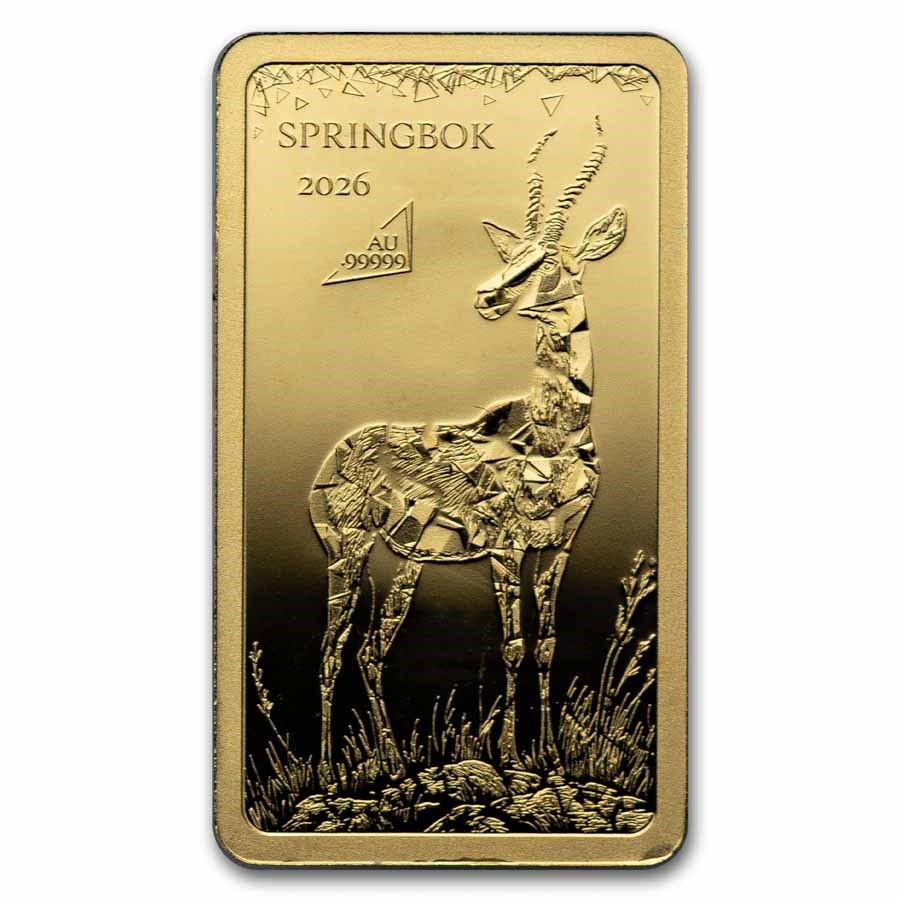 2026 Solomon Islands 1/100 oz Gold: Springbok (Blister Pack)