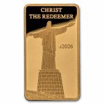 2026 Solomon Islands 1/200 oz Gold Christ the Redeemer Coin Bar