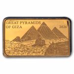 2026 Solomon Islands 1/200 oz Gold Great Pyramids of Giza Coin