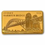 2026 Solomon Islands 1/200 oz Gold Sydney Harbour Bridge Coin Bar