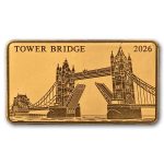 2026 Solomon Islands 1/200 oz Gold Tower Bridge Coin Bar