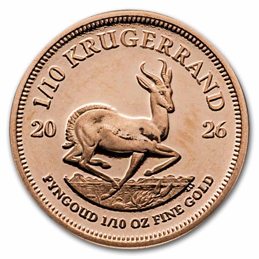 2026 South Africa 1/10 oz Proof Gold Krugerrand (w/ Box & COA)