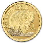 2026 Spain 1/10 oz Gold Reverse Proof Brown Bear Doubloon