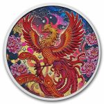 2026 TUV 3 oz Silver Imperial Vermilion Phoenix Colorized Proof