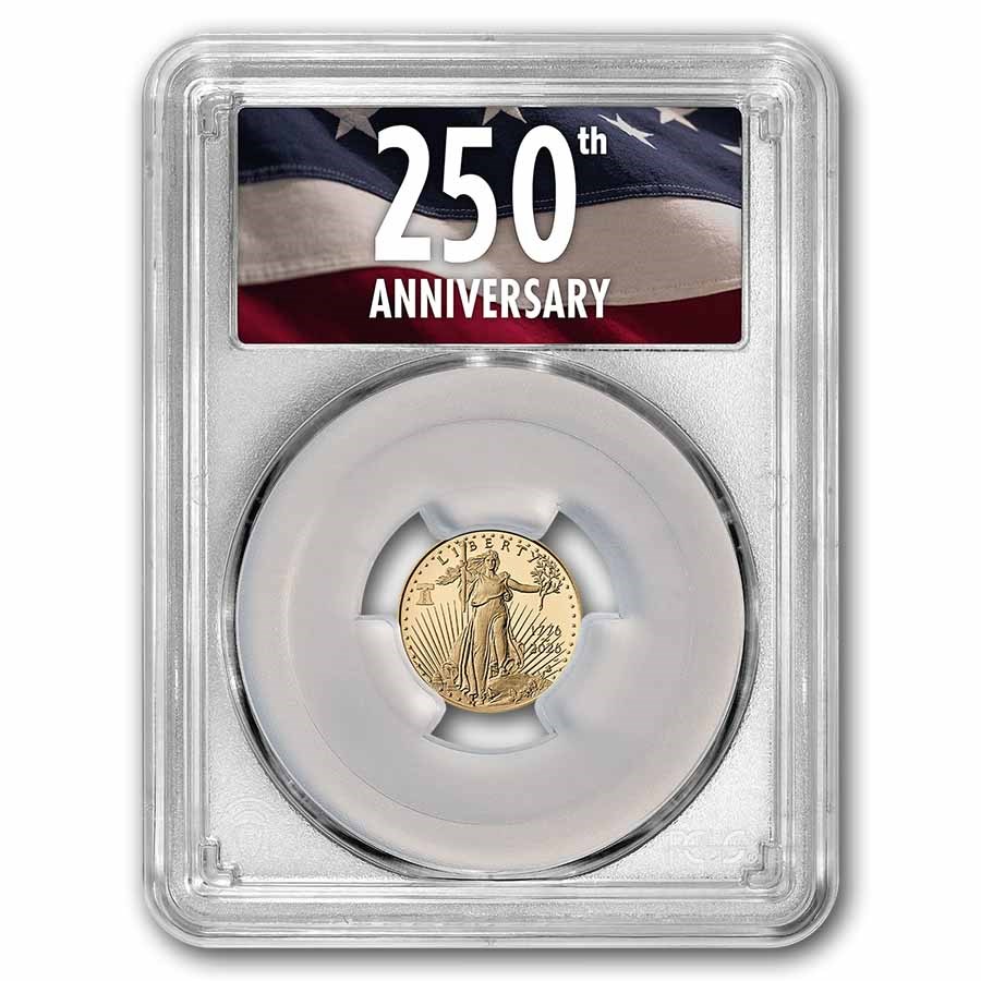 2026-W 1/10 oz Proof Gold Eagle Dual Date PR-70 PCGS (FDI, 250th)