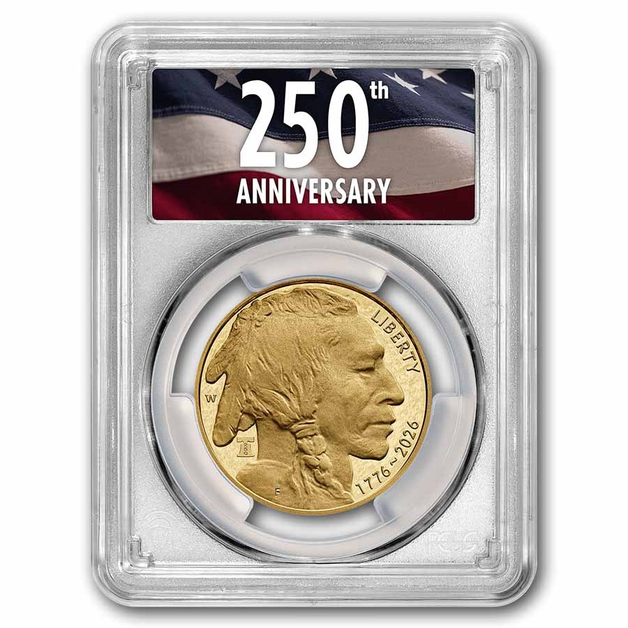 2026-W 1 oz Proof Gold Buffalo Dual Date PR-70 PCGS (FDI, 250th)