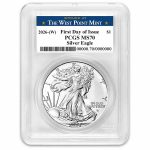 2026-(W) American Silver Eagle MS-70 PCGS (FDI, West Point Label)
