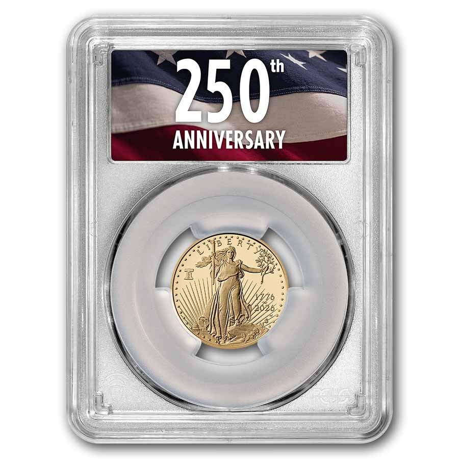 2026-W Proof 1/4 oz Gold Eagle Dual Date PR-70 PCGS (FDI, 250th)