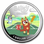 2027 Australia $1 Proof Silver Bluey Cricket Colorized