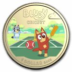2027 Australian $1 Bluey Cricket Colorized