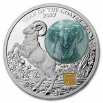 2027 Burundi 2 oz Silver & Jade Year of the Goat Proof