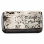 25.04 oz Silver Bar - Omega Refining