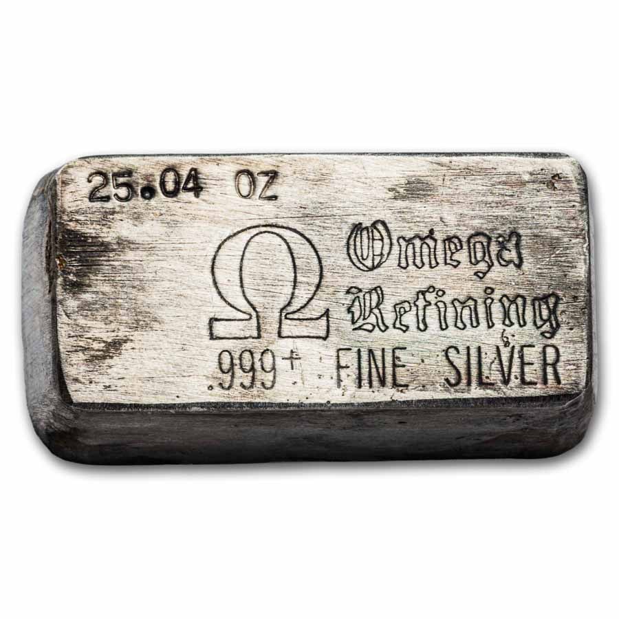 25.04 oz Silver Bar - Omega Refining