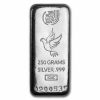 250 gram Silver Bar - Holy Land Mint (Dove of Peace, Cast-Poured)
