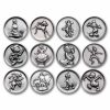27.96 oz Sterling Silver- 1974 The Magic of Disney (12-Medal Set)