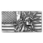3 oz Hand Poured Silver - "Liberty" American Flag
