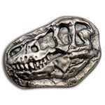 3 oz Hand Poured Silver - MPM (T-Rex Fossil, w/Wooden Crate)