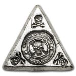 3 oz Hand Poured Silver Triangle - Captains Loot
