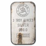3 oz Silver Bar - Argor S. A. Chiasso