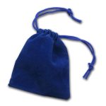 3 x 4 Velour Draw String Pouch (Royal Blue)