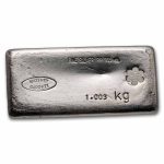 32.24 oz Silver Bar - Matthey Garrett (1,003 kg, SCCC Stamp)