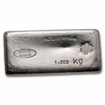 32.56 oz Silver Bar - Matthey Garrett (1,013 kg)