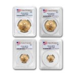 4-Coin American Gold Eagle Set MS-70 PCGS (Random Year)